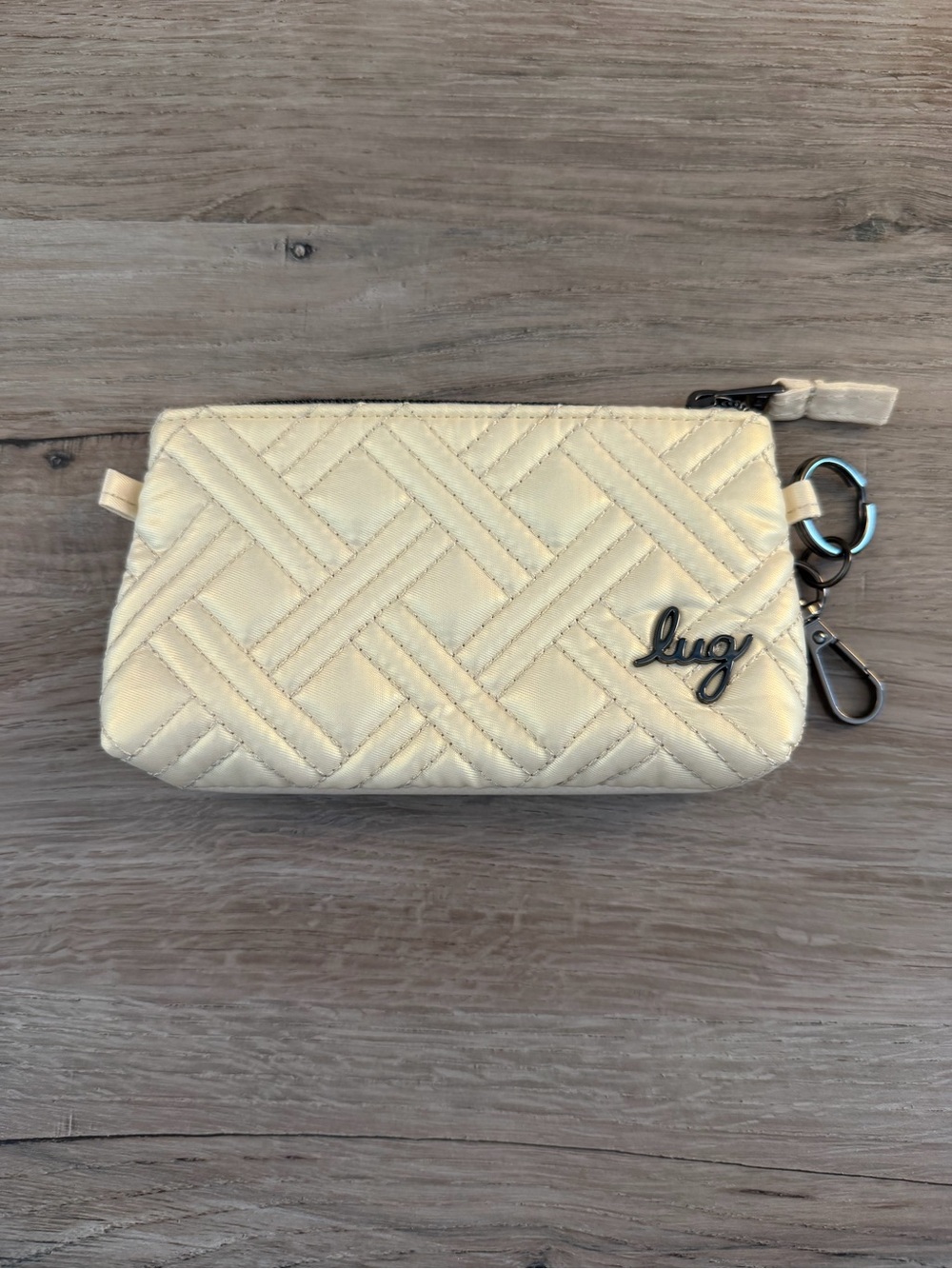 lug Metallic Champagne Metro XL pouch - NWOT